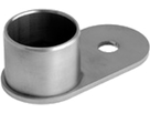 Handlaufsteckrohr mit eins. ru.Wandpl. 48.3 mm geschliffen 1.4301 - INOXTECH-Handlauf-/Geländer-System