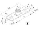 Grundplatten Inox 2-loch leicht V4A 1/2" 80 x 30 mm 51.881 - Schänis-Rohrschellen + Zubehör INOX