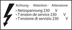 Kennzeichnungsaufkleber LAB-ETL-CH (alle 5 m bei Aufputzltg.) 285.542 - Raychem Komponenten und Zubehör