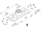 Grundplatten Inox 2-loch leicht V4A 1/2" 80 x 30 mm 51.881 - Schänis-Rohrschellen + Zubehör INOX