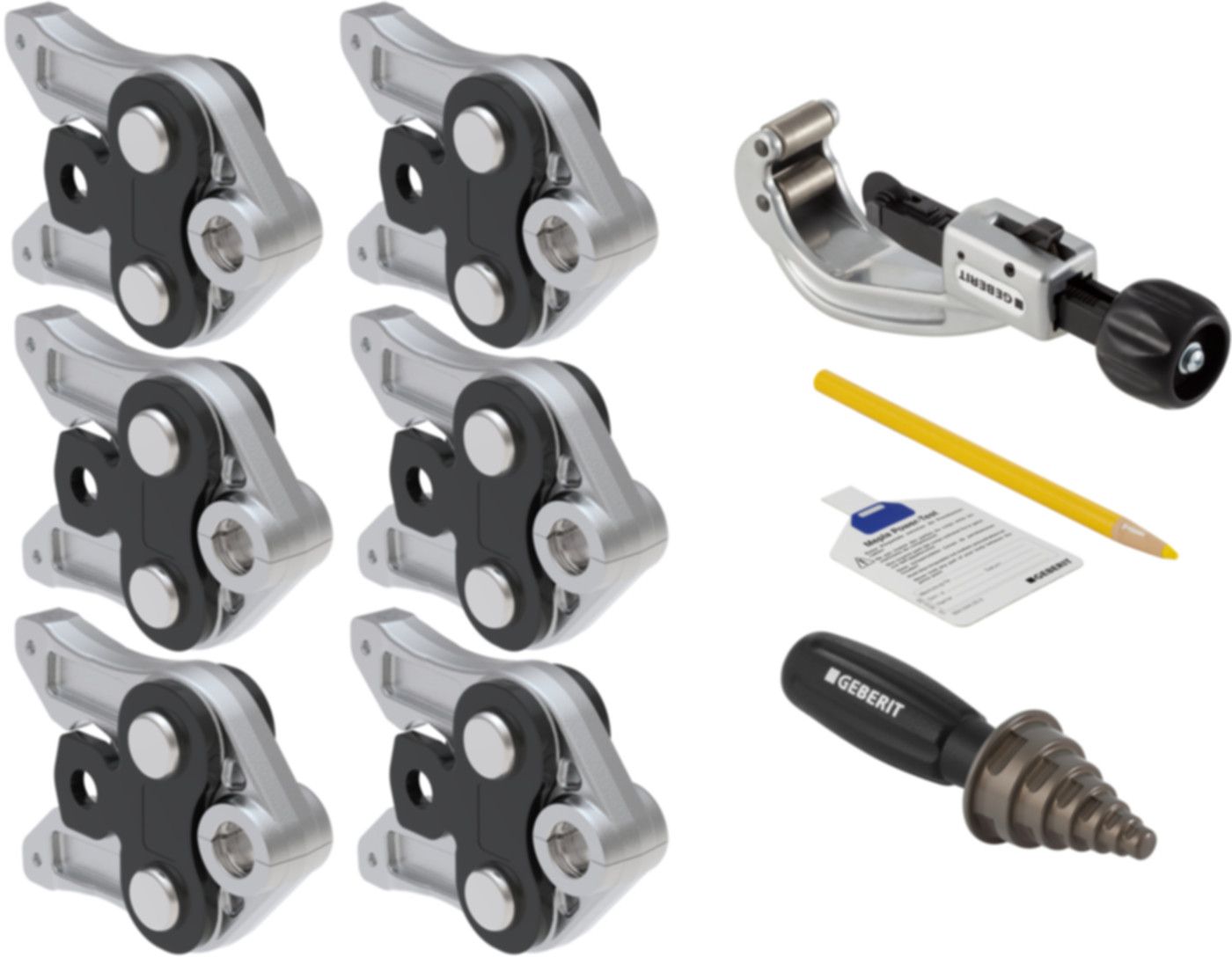 Mepla Pressbackenset [2] 16/20/26/32/40 Servicefrei, ohne Koffer 690.252.00.1 - Geberit Werkzeuge und Zubehör