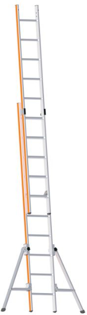 HB Schiebeleiter mit Kippsicherung Typ 153, 2x12 Sprossen, L=3.61/6.39m - Garten