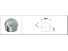 Rohrkappe Vollmaterial rund 38.0 x 2.0 mm geschliffen 1.4301 - INOXTECH-Handlauf-/Geländer-System