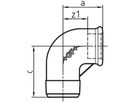 Winkel red. IG 92 V 1/2"- 3/4" 770 092 225 - GF verz. Tempergussfittings