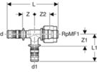 T-Stück 16mm-16mm-1/2" 621.454.00.5 mit MasterFix - Geberit-Mepla-Formstücke