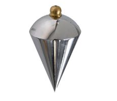 Senklot, Birnenform, aus Stahl verchromt 300g - Bauwerkzeuge