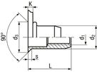 TUBTARA® Senkkopf offen Alu BN4576 M8UT/ALS4,5 - Bossard Schrauben