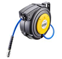 FORTEC Schlauchaufroller, 10m 15 Bar, Anschlusskabel 2,5m - Druckluft, Zubehör