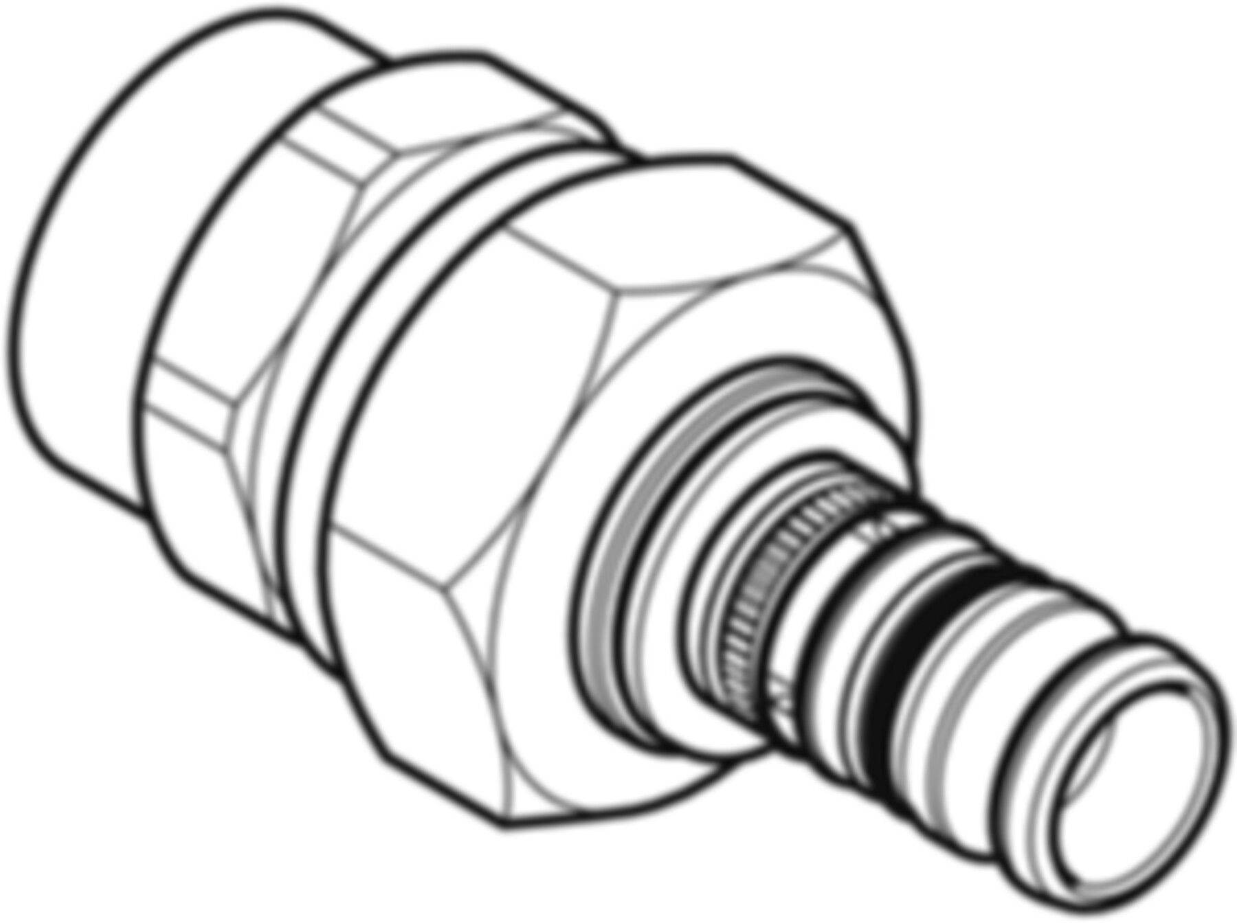 Übergang lösbar mit IG 16mm- 1/2" mit Überwurfmutter Rotguss 601.595.00.5 - Geberit-Mepla-Formstücke