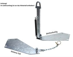 Ochsner Anhängevorrichtung (nur!) Hinterteil zu 800l Stahlcontainer - Container