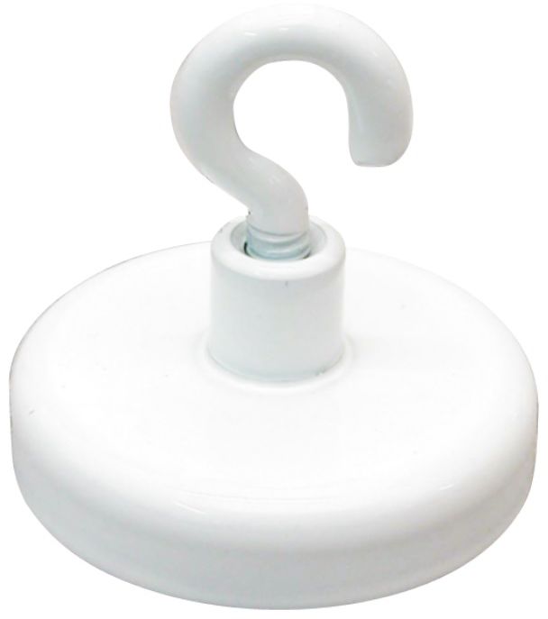 Deckenmagnet mit Haken, weiss Ø 36mm, Haftkraft 10kg - Heften, Schneiden