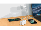 Ladeadapter, 2xUSB-C, 1xUSB-A, 67W weiss, 230V, max. 5.85 A - Elektrozubehör