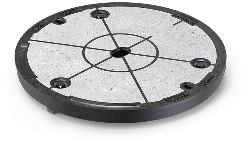 Fig. 2787 061 60 GuBe D400 SUISSEROLL NIVROLL o. Verschluss mit Dämpfungseinlage, Pickelloch - Schachtabdeckungen von Roll