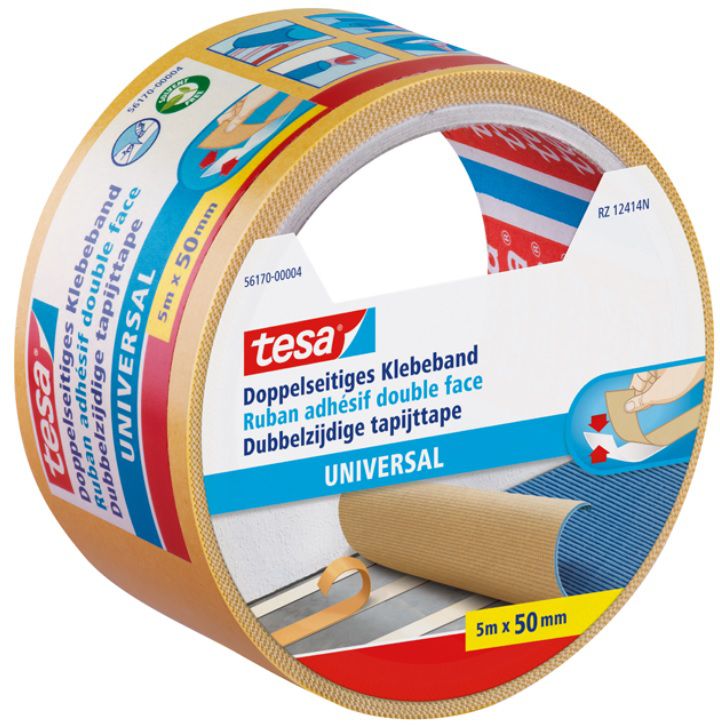 TESA Verlegeband Standard, für Teppich B= 50mm, L= 5m, Art. 2702058 - Kleben