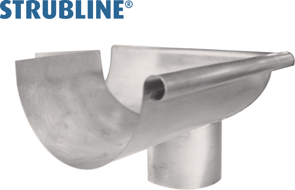 Rinnenwinkel äussere 250/ 75 mm 146 mit Stutzen "Strubline" - Zink Spenglereihalbfabrikate