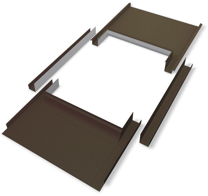 PREFA Einfassung für Velux stucco 55x78-118 cm, 01 P.10 Braun 111103 - PREFA Dachsysteme