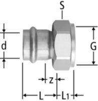 Verschraubungen NUSSBAUM Optipress-Gaz