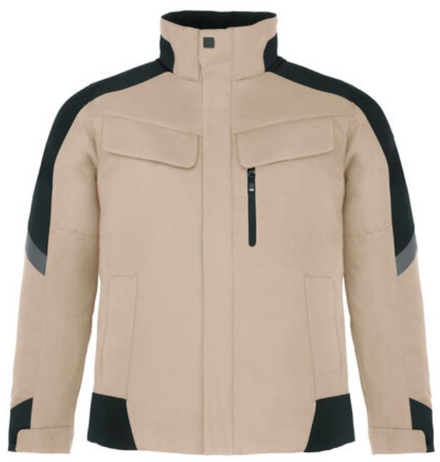 FHB LARS Arbeitsjacke beige-schwarz Gr. 4XL - Textilien