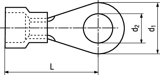 Quetschkabelschuh Ringf Cu vzn BN22506 DIN46237 0,5-1mm² M8 red - Bossard Schrauben