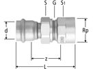 Industry-Verschraubung mit IG 28mm x 1" 80344.29 - Optipress-Industry Formstücke
