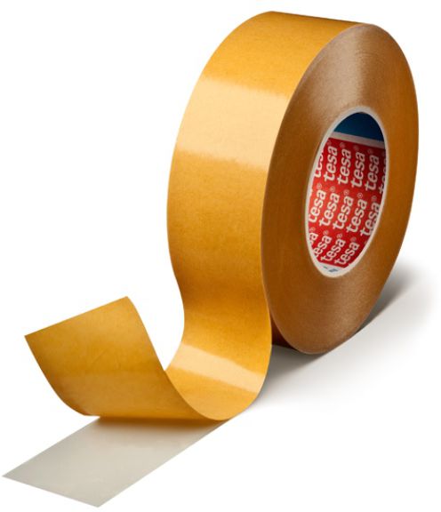 TESA Doppelseitiges Verlegeband universal perman. B= 50mm, L= 25m, von Hand einreissbar - Kleben
