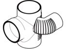 Doppelabzweig 180° versetzt links 88.5° d 110/110mm 310.172.14.1 - Geberit-PE-Silent-Formstücke