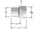 Industry-Übergang mit IG 18mm x 1/2" mit Einsteckende 80334.23 - Optipress-Industry Formstücke