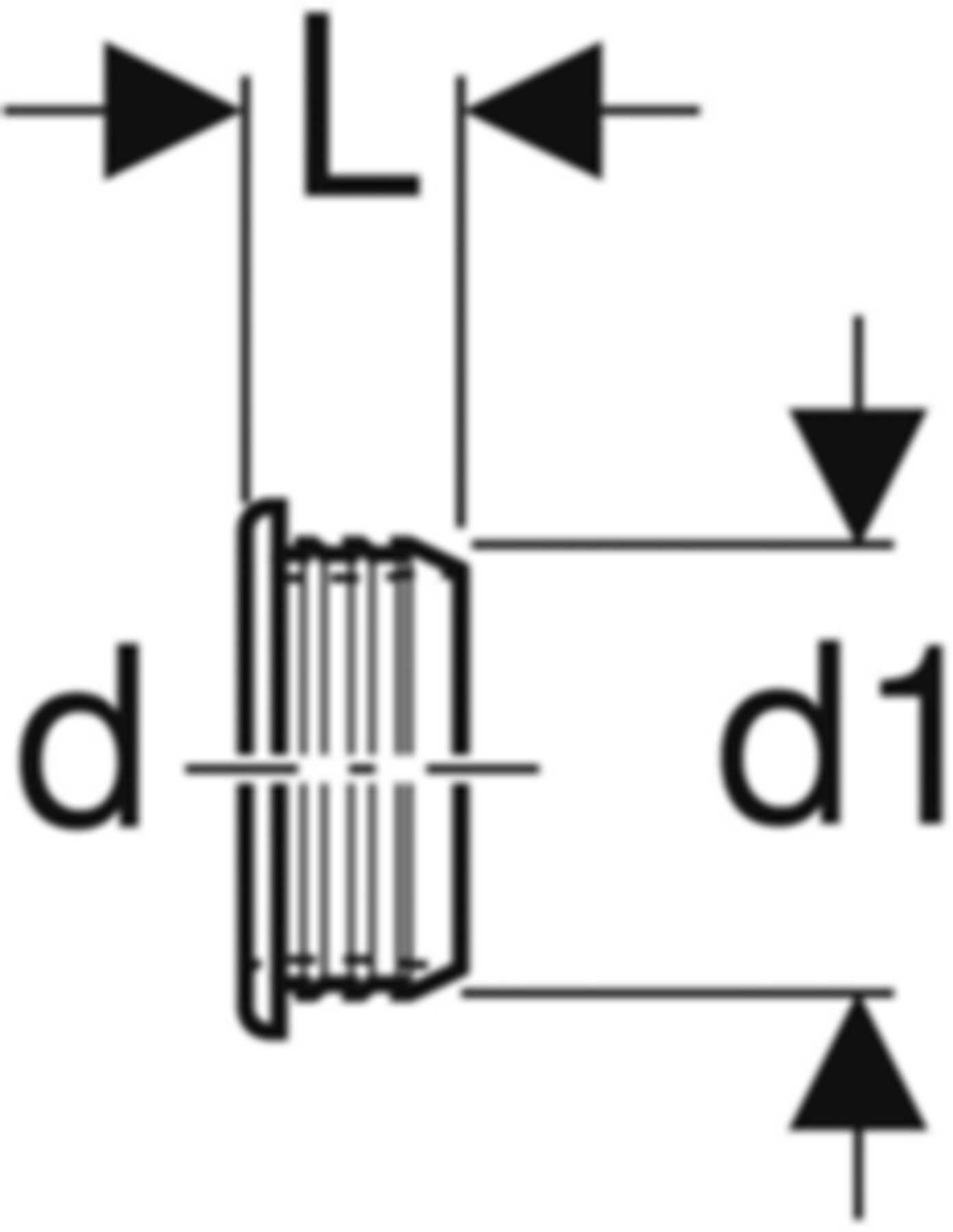 Steckdichtung zu Sifonanschlusswinkel 40mm - 46mm 152.496.00.1 - Geberit-Sifon + Apparateanschlüsse
