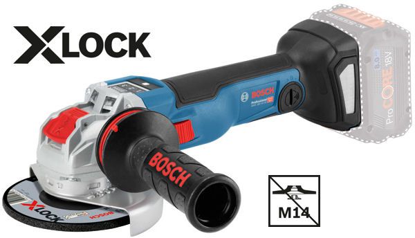 Akku-Winkelschleifer GWX 18V-10 SC Ø 125mm, 18V, X-LOCK, 4.500-9.000/min, solo - Bosch Elektrowerkzeuge