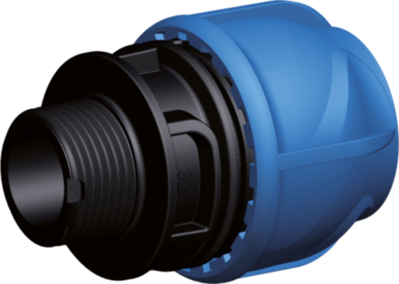 Übergangskupplung mit Aussengewinde d 25mm - 1" 158 400 128 - GF iJoint-Klemmverbinder