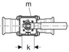 Kugelhahn geflanscht 42mm 92105 - Geberit Systemventile / Armaturen