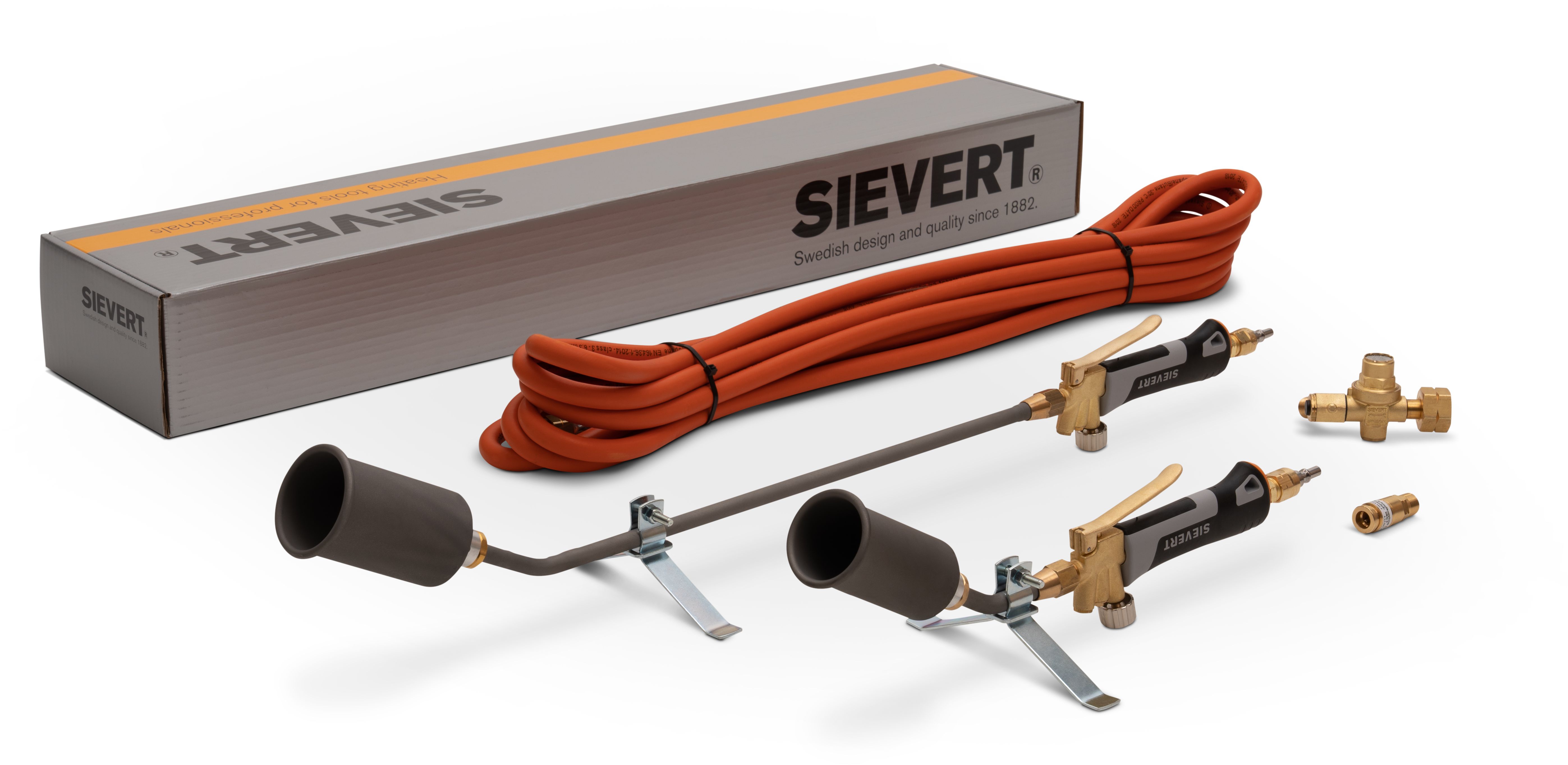 SIEVERT Pro 88 Titanium Schweissbrenner Set 6tlg. Ø60 mm , L= 850 mm , 114kW - Spenglerwerkzeuge