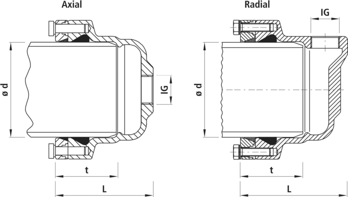 Endkappe für Wasser 7240 d 90mm - 2" IG - Hawle System 2000