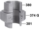 Verschraubung 340 V 2" m/Kegeld. 770 340 209 - GF verz. Tempergussfittings