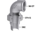 Winkelverschr. 98 S 11/2" m/Kegeld. 770 098 108 - GF schw. Tempergussfittings