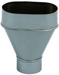Rohrsammeltrichter zent. 100 mm 215 - Cr-Ni Spenglereihalbfabrikate