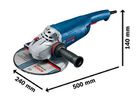 Winkelschleifer GWS 22-230 J Ø 230mm, 2200W, 6500/min, im Karton - Bosch Elektrowerkzeuge
