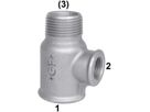 T-Stück red. 134 V 1/2"- 1/4"- 1/2" 770 134 216 - GF verz. Tempergussfittings