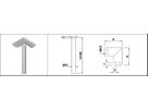 Einschweisskonsole m. Eckenauflageblech HI. 48.3/ 12 mm B 30 mm geschl. 1.4301 - INOXTECH-Handlauf-/Geländer-System
