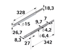 Hettich Kugelpräzisionsteilauszug KA 270, 345-550mm, Belastung max. 12kg, à 2 Stk - Diverse Möbelbeschläge und Zubehör