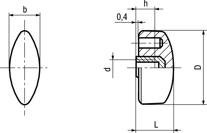 Flügelmuttern Elesa® CT.476 BN14210 8452CT.476/40B-M8 - Bossard Schrauben