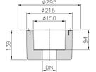 Einbauset Fit-in zu Easyflow DN 100 Ø 215 mm Höhe 139 mm 9390.08.42 - ACO Passavant Entwässerungstechnik
