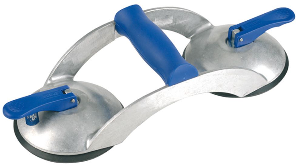 VERIBOR-BlueLine Saugheber, Mod.602.4BL 2 Saugköpfe Ø 120mm, Tragkraft ca.60kg - Hebewerkzeuge