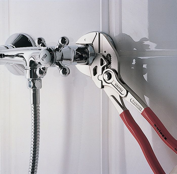 KNIPEX Zangenschlüssel, vernickelt 8603, L= 150mm, -Ø 27mm, PVC-Griffhülle - Zangen, Schneiden