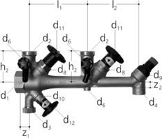 Combi-Verteilarmaturen +GF+ JRG LegioStop JRGUSIT