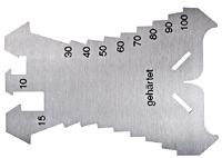STUBAI Anreissschablone, Inox, gehärtet 5 - 100 mm, L= 140 mm, Org.Nr. 278601 - Spenglerwerkzeuge