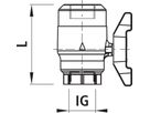Kugelhahn für Gas 6887 ohne Trennstelle 1 1/4" - Hawle Armaturen