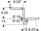 Spültischsifongarnitur PP 1-teilig d 56mm - 2" 152.802.06.1 - Geberit-Sifon + Apparateanschlüsse