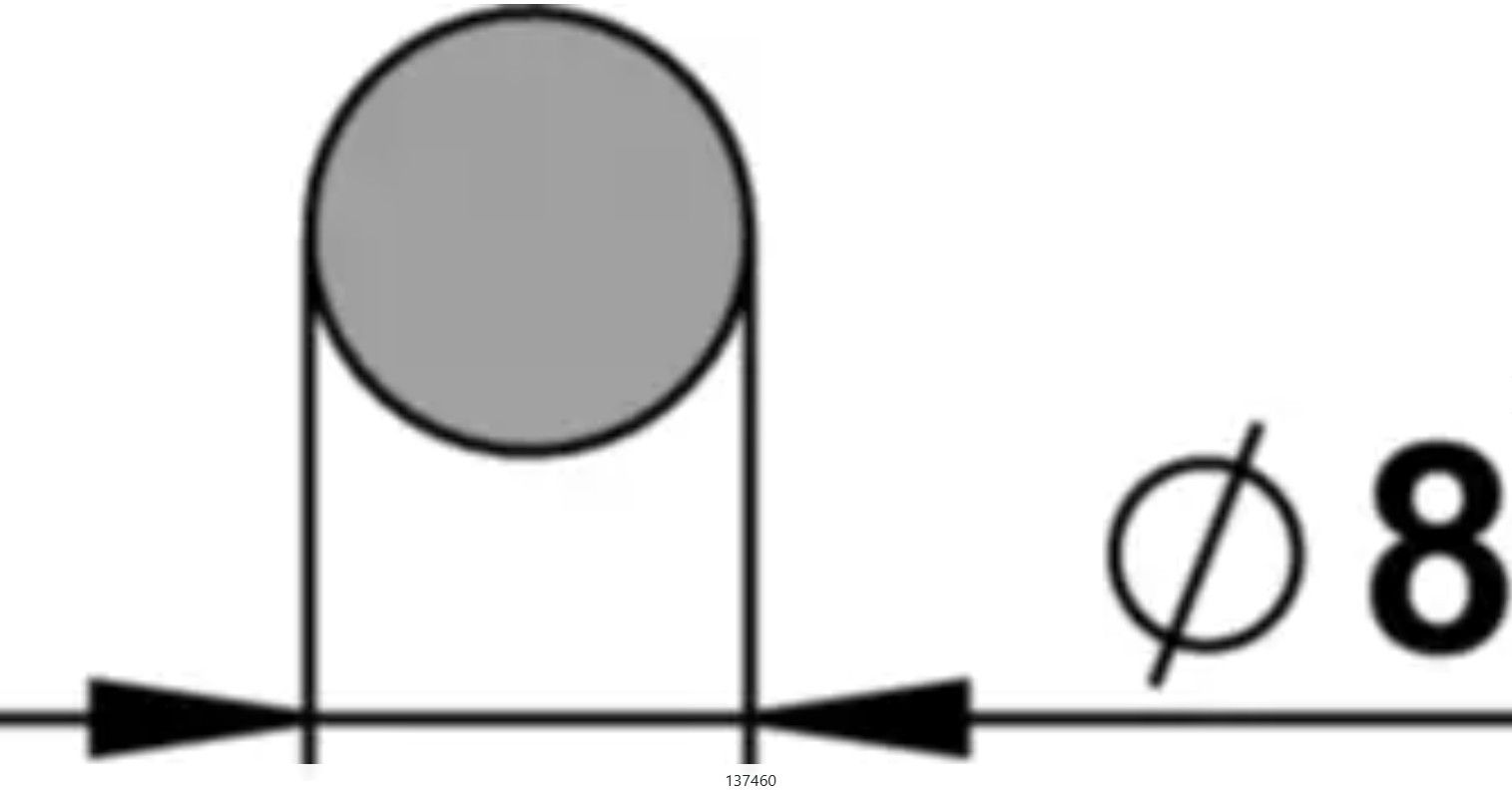 Glaslager zu Ganzglasvordach VSG 19mm hinten unten, Rund Ø 8 mm, à 100mm - INOXTECH-Handlauf-/Geländer-System