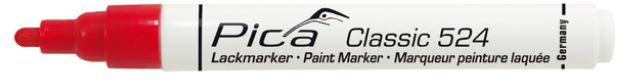 Pica Industrie Lackmarker Rundspitze Classic 524 weiss, 2-4mm, wasserfest - Auszeichnen